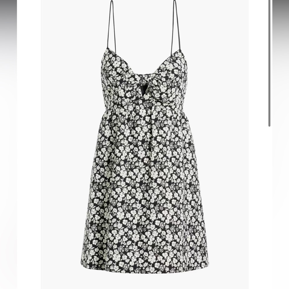 NWT Alice and Olivia Melvina cotton-blend floral-jacquard mini dress